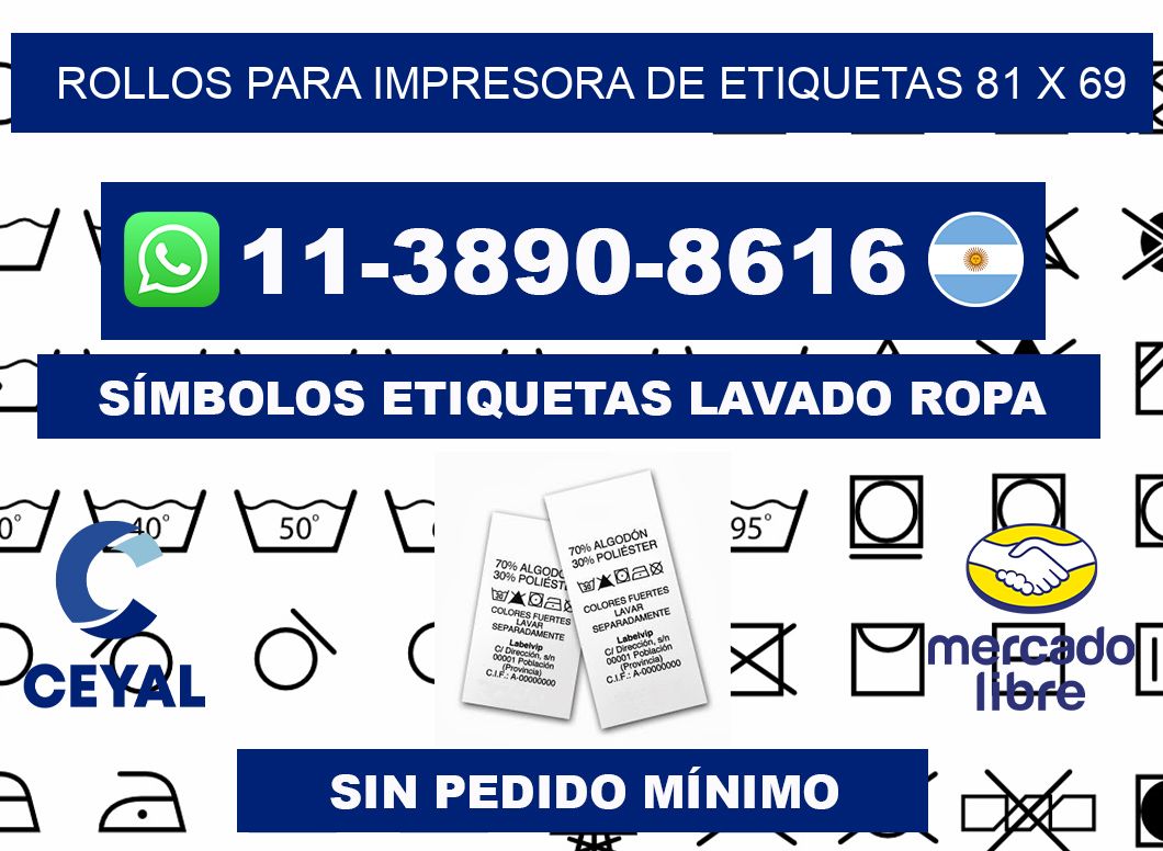rollos para impresora de etiquetas 81 x 69