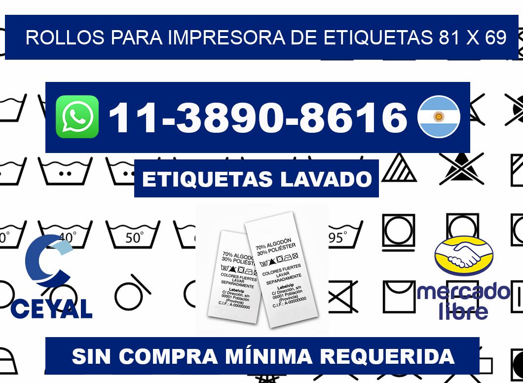 rollos para impresora de etiquetas 81 x 69