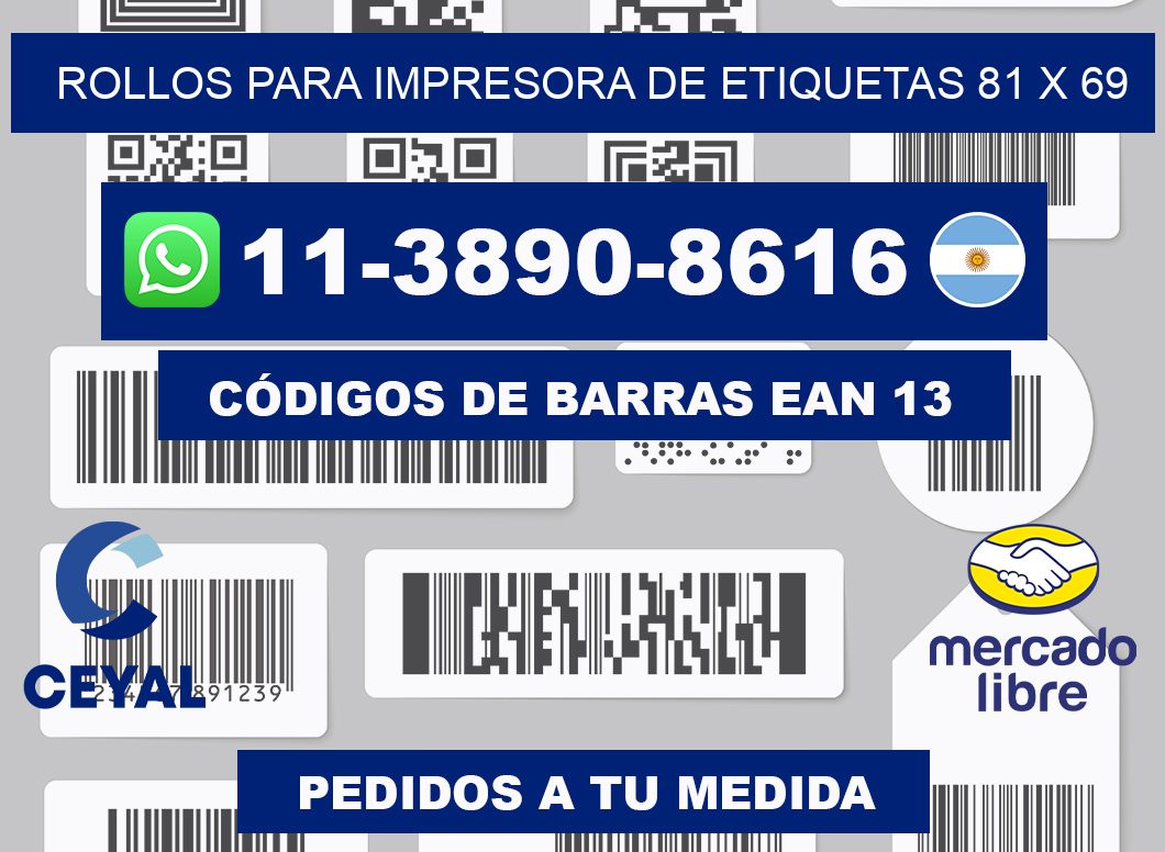 rollos para impresora de etiquetas 81 x 69