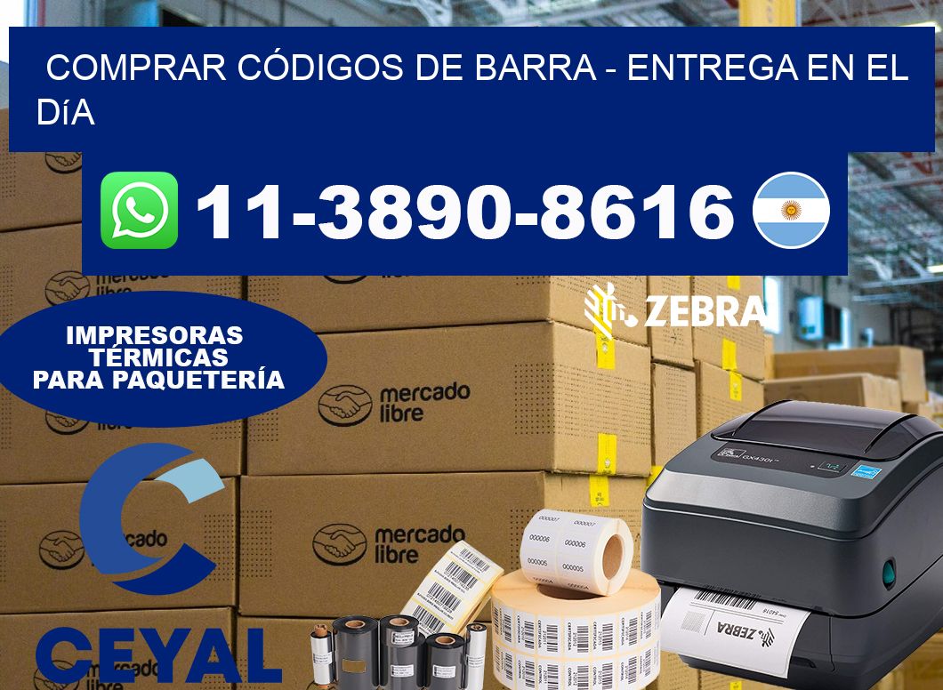 COMPRAR CÓDIGOS DE BARRA - Entrega en el día
