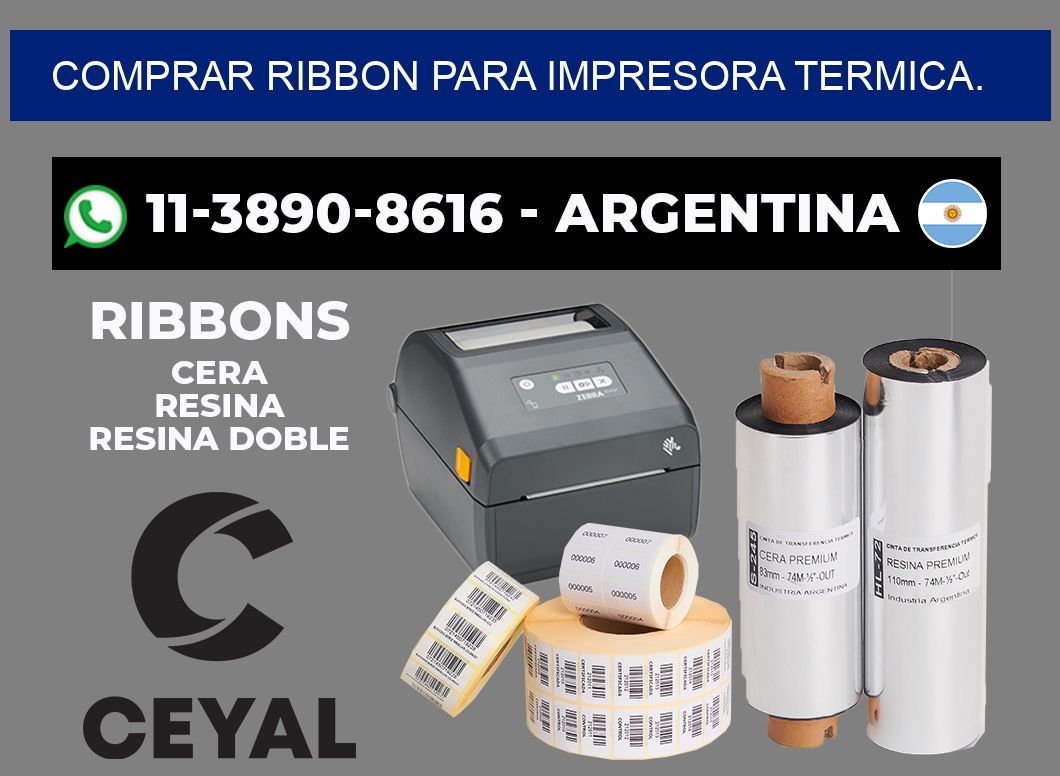 COMPRAR RIBBON PARA IMPRESORA TERMICA.