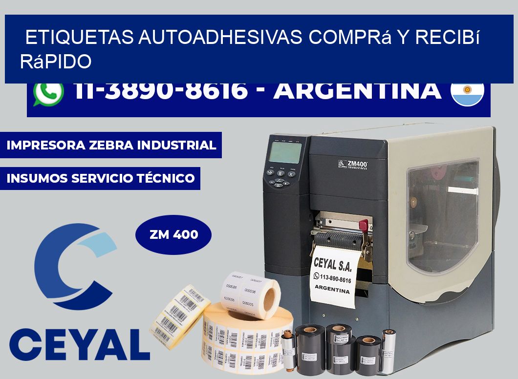 ETIQUETAS AUTOADHESIVAS Comprá y recibí rápido