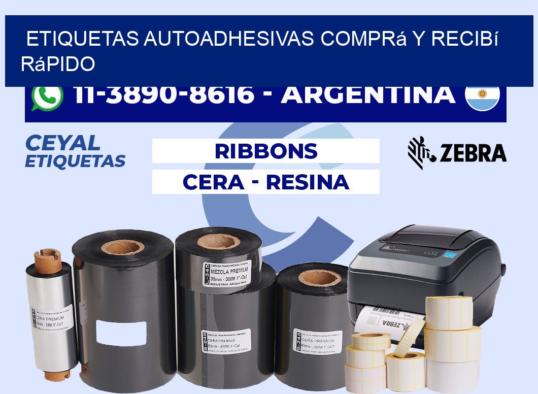 ETIQUETAS AUTOADHESIVAS Comprá y recibí rápido