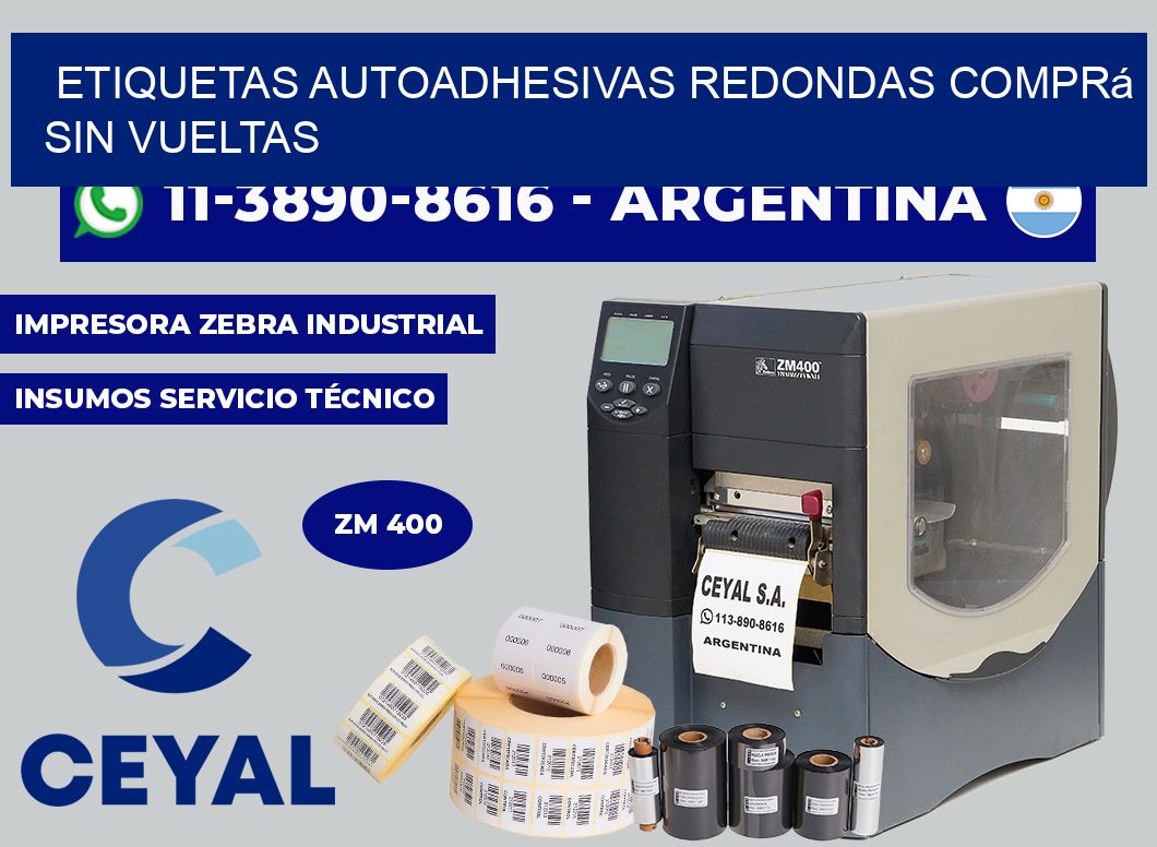 ETIQUETAS AUTOADHESIVAS REDONDAS Comprá sin vueltas