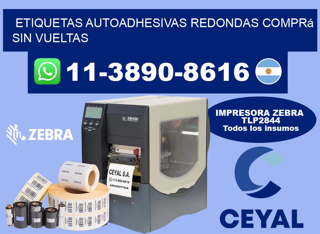 ETIQUETAS AUTOADHESIVAS REDONDAS Comprá sin vueltas