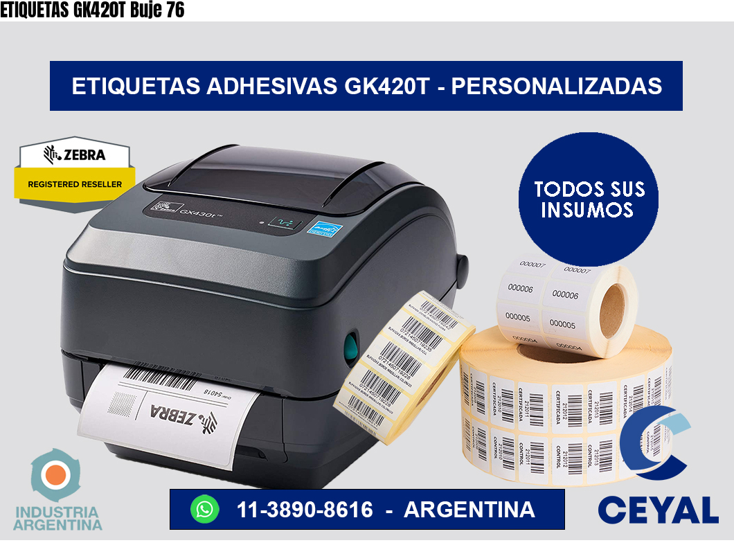 ETIQUETAS GK420T Buje 76