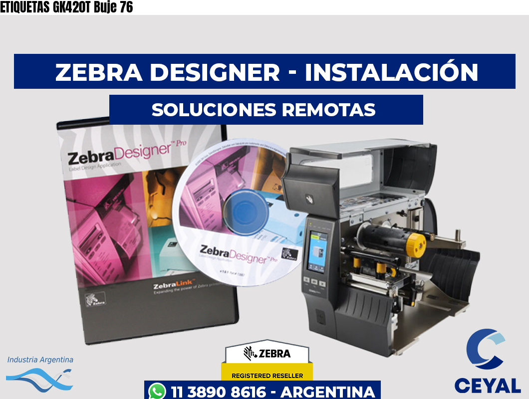 ETIQUETAS GK420T Buje 76