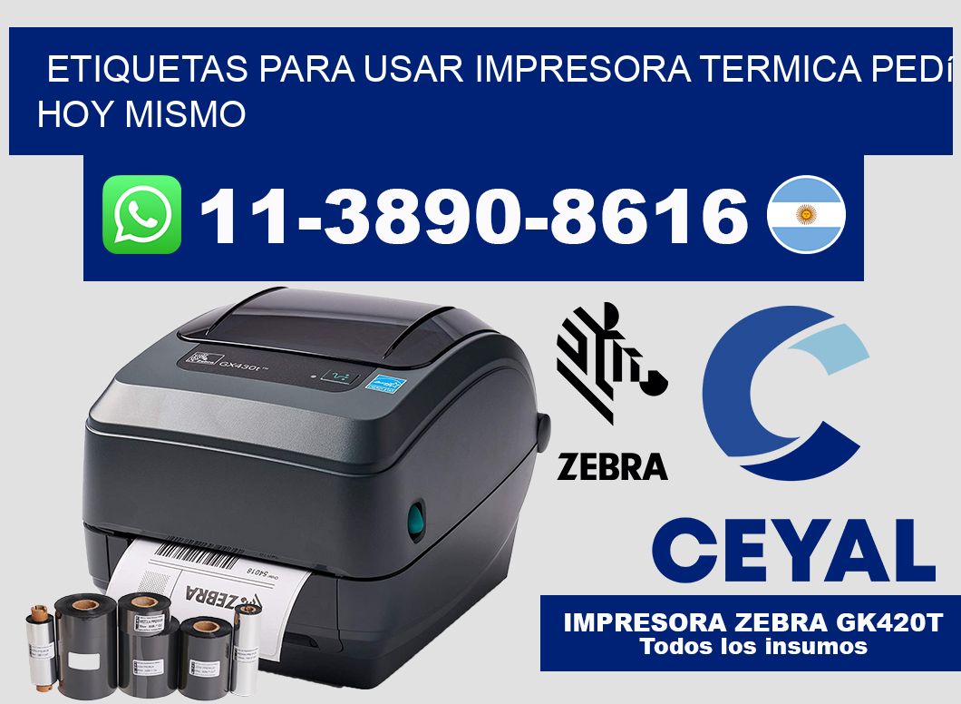 ETIQUETAS PARA USAR IMPRESORA TERMICA Pedí hoy mismo