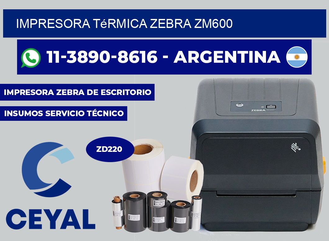 Impresora térmica Zebra ZM600