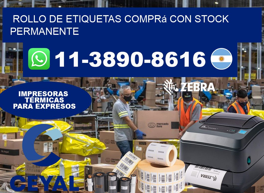 ROLLO DE ETIQUETAS Comprá con stock permanente