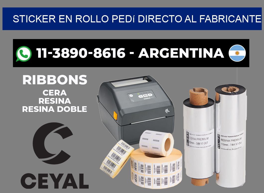 STICKER EN ROLLO Pedí directo al fabricante