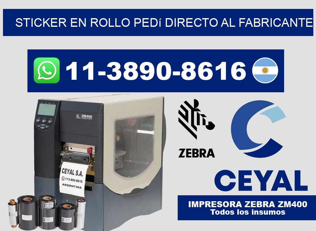 STICKER EN ROLLO Pedí directo al fabricante