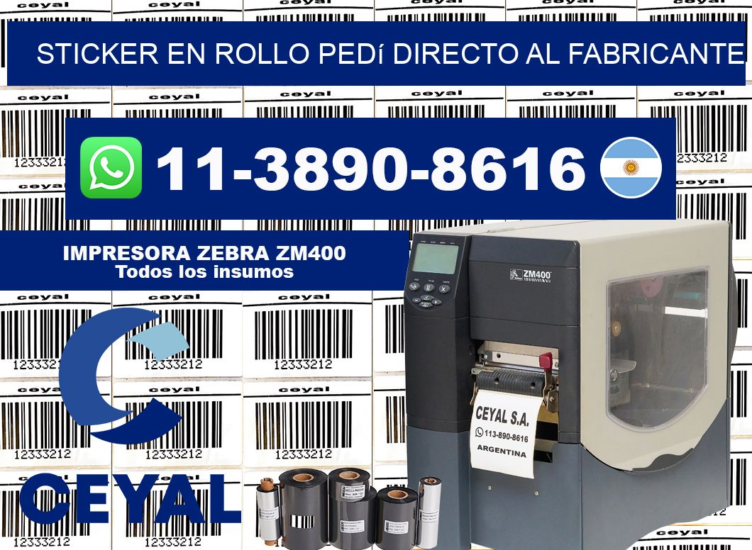 STICKER EN ROLLO Pedí directo al fabricante