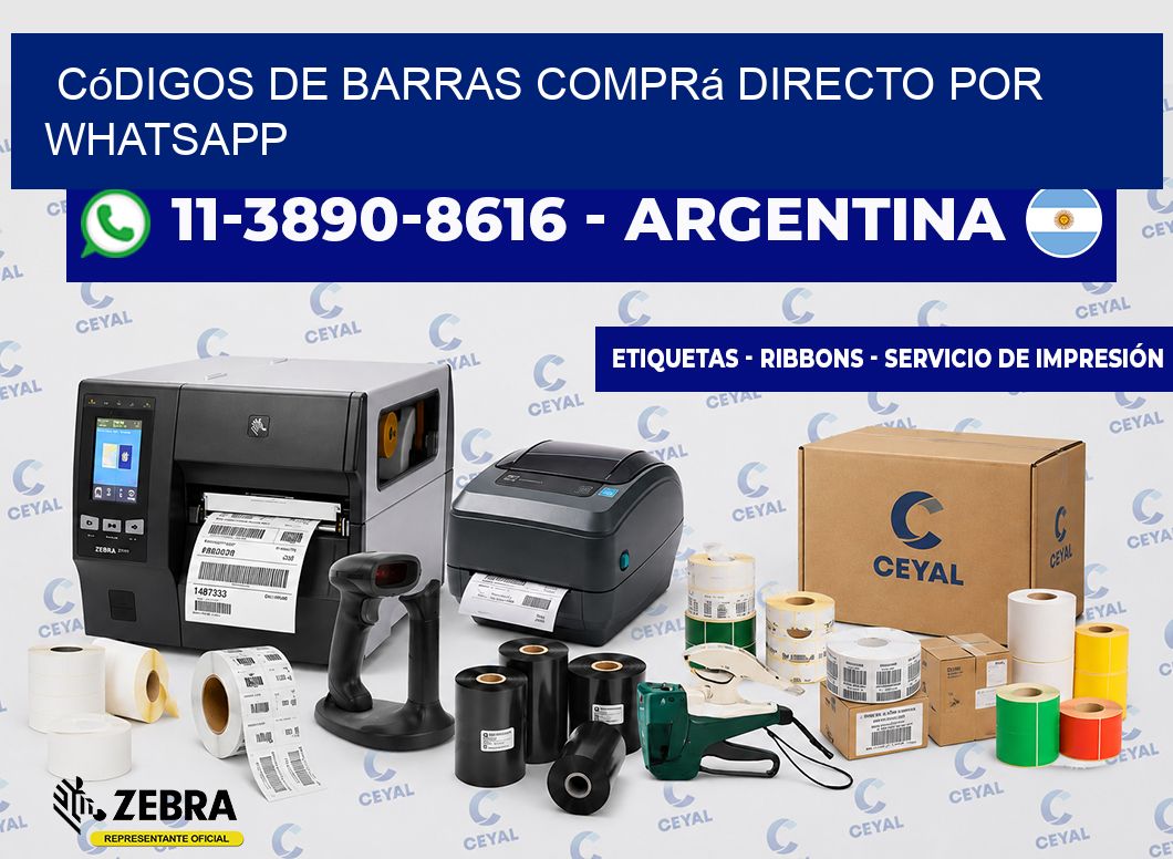 códigos de barras Comprá directo por WhatsApp