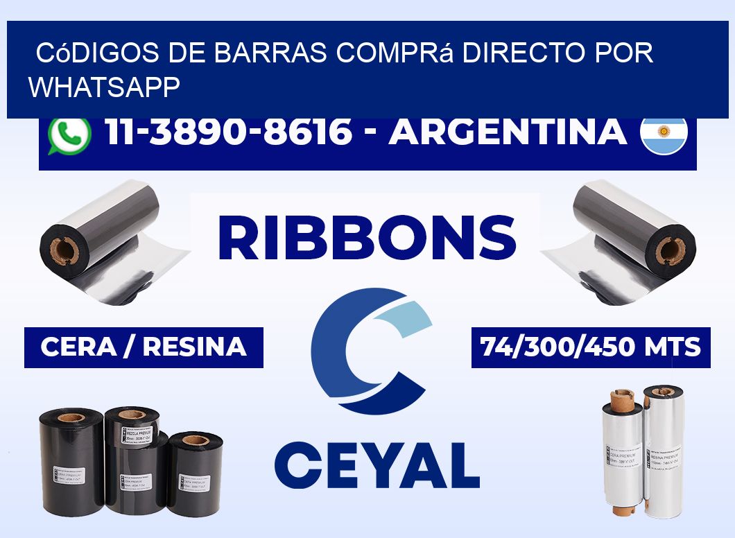 códigos de barras Comprá directo por WhatsApp