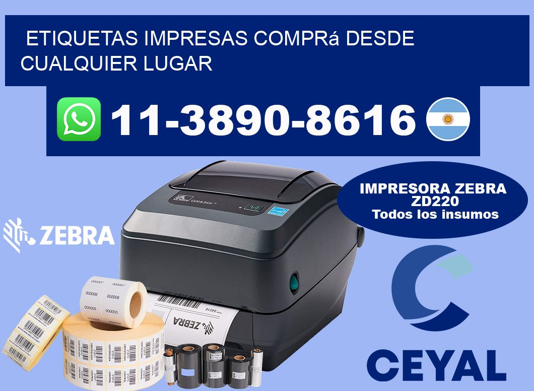 etiquetas impresas Comprá desde cualquier lugar