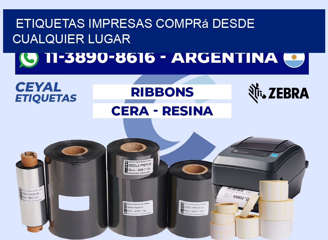 etiquetas impresas Comprá desde cualquier lugar