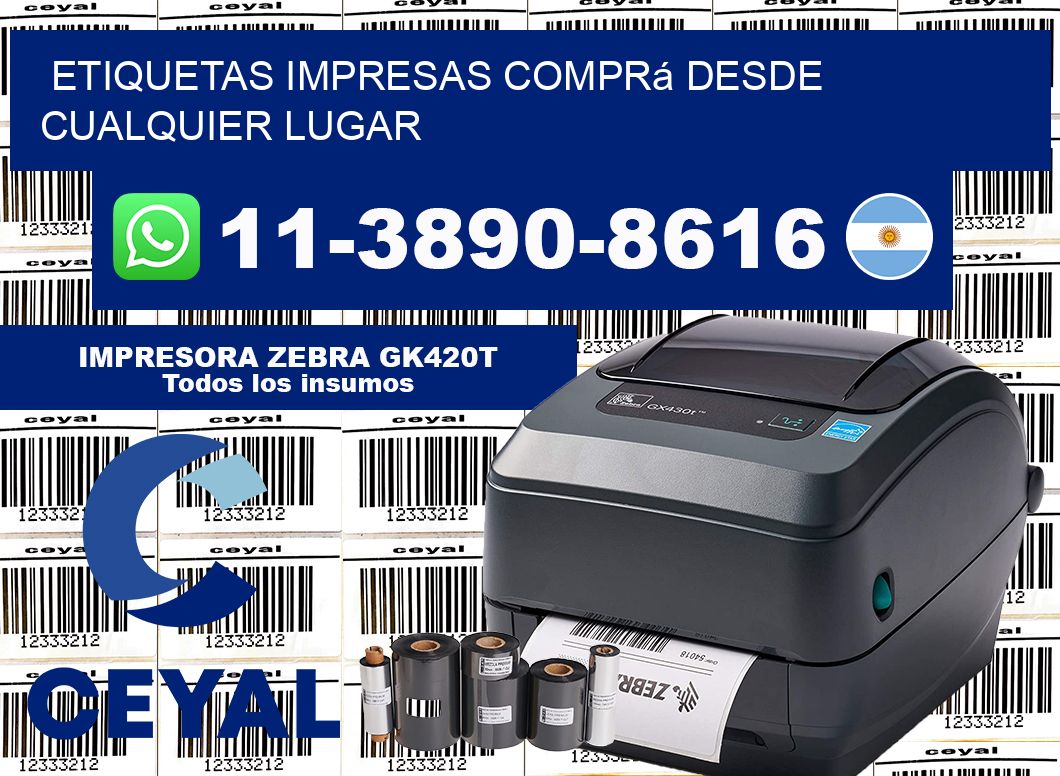 etiquetas impresas Comprá desde cualquier lugar