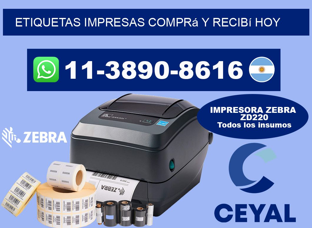 etiquetas impresas Comprá y recibí hoy