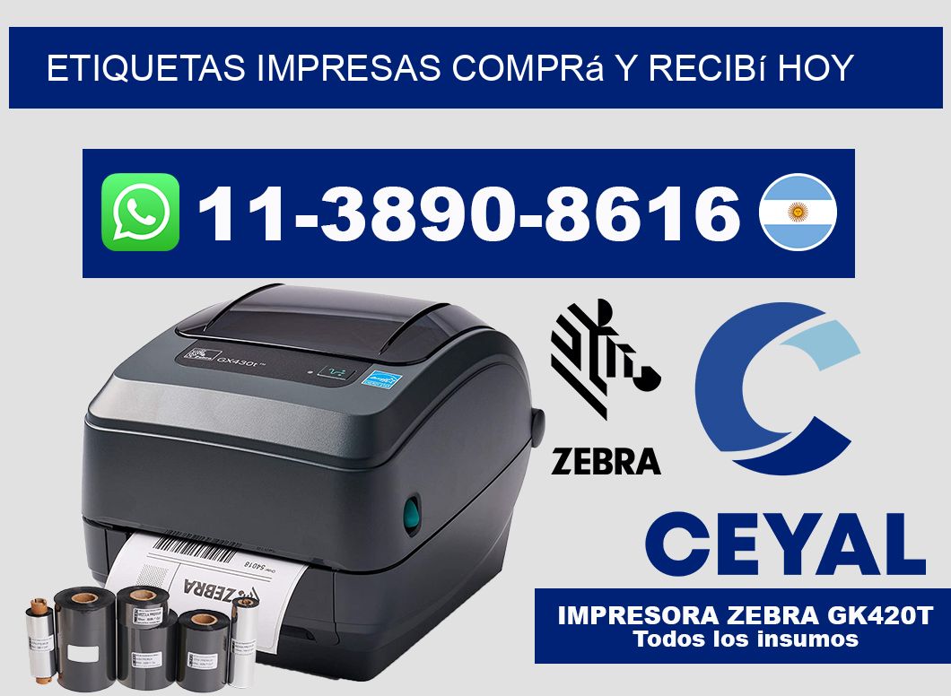 etiquetas impresas Comprá y recibí hoy