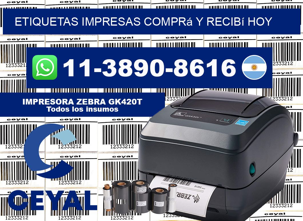 etiquetas impresas Comprá y recibí hoy