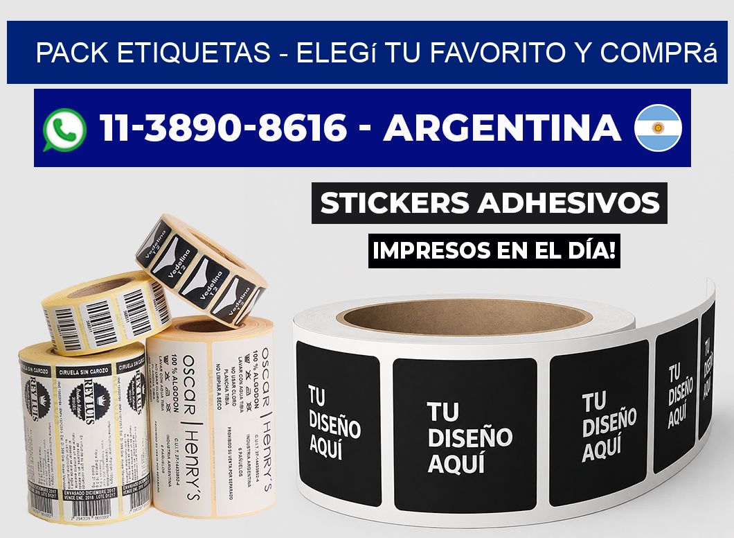 pack etiquetas - Elegí tu favorito y comprá