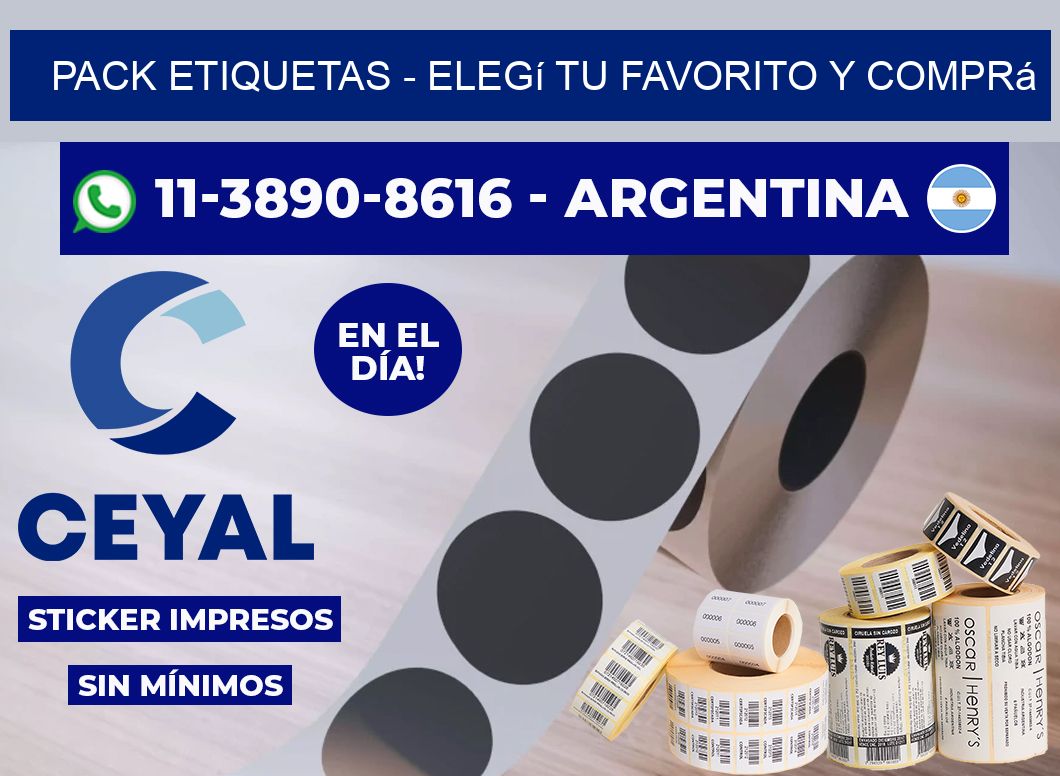 pack etiquetas - Elegí tu favorito y comprá