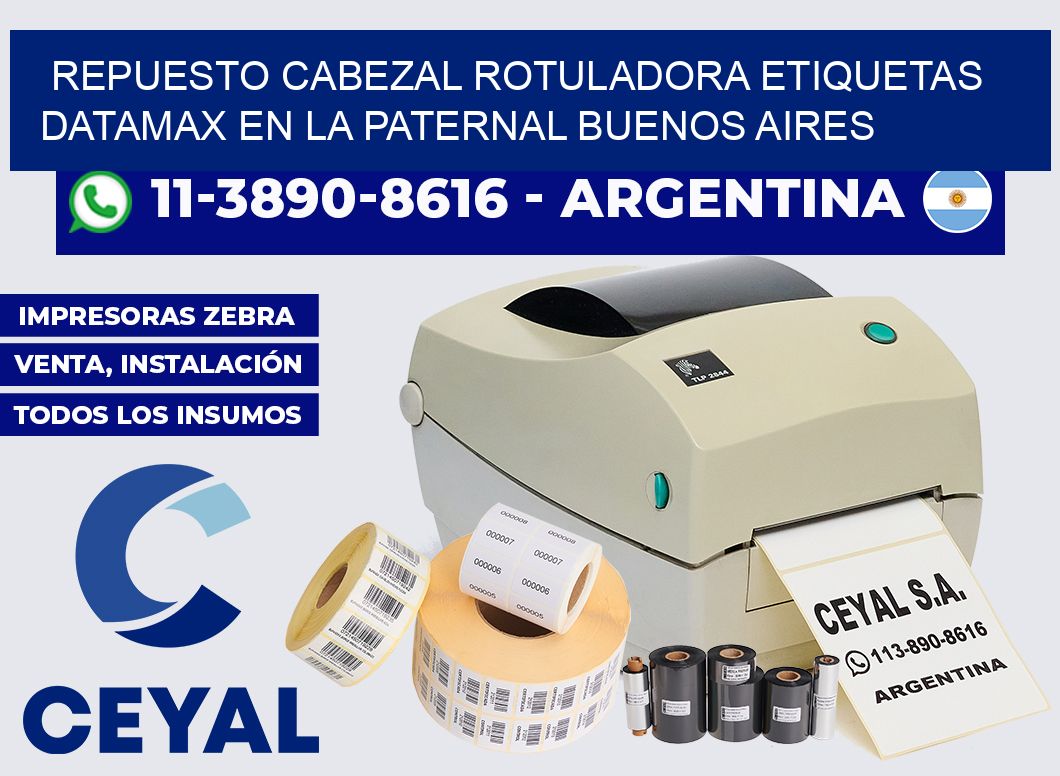 repuesto cabezal rotuladora etiquetas Datamax en La Paternal Buenos Aires