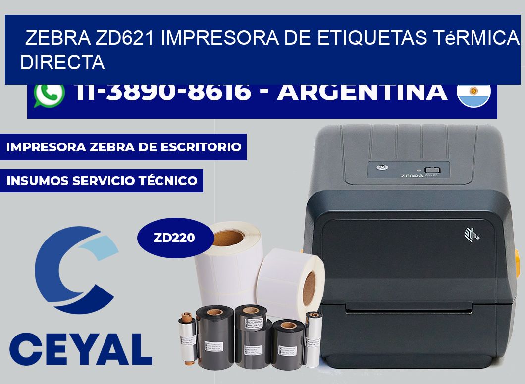 zebra ZD621 impresora de etiquetas térmica directa