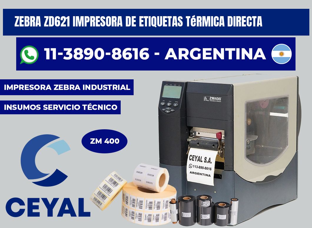 zebra ZD621 impresora de etiquetas térmica directa