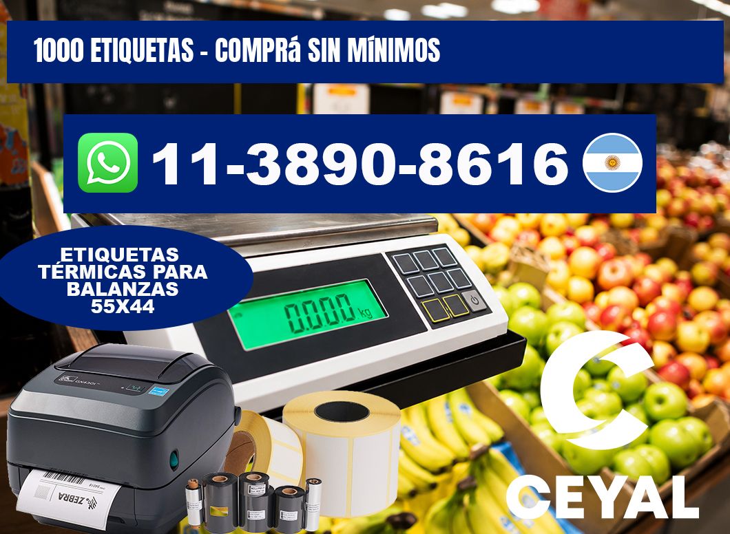1000 ETIQUETAS - Comprá sin mínimos