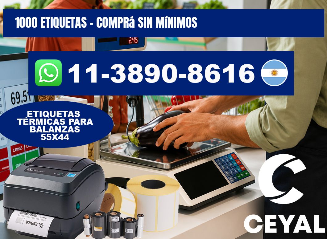 1000 ETIQUETAS - Comprá sin mínimos
