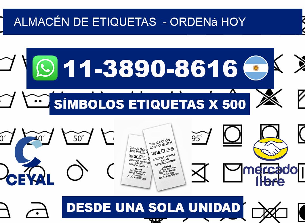 ALMACÉN DE ETIQUETAS  - Ordená hoy