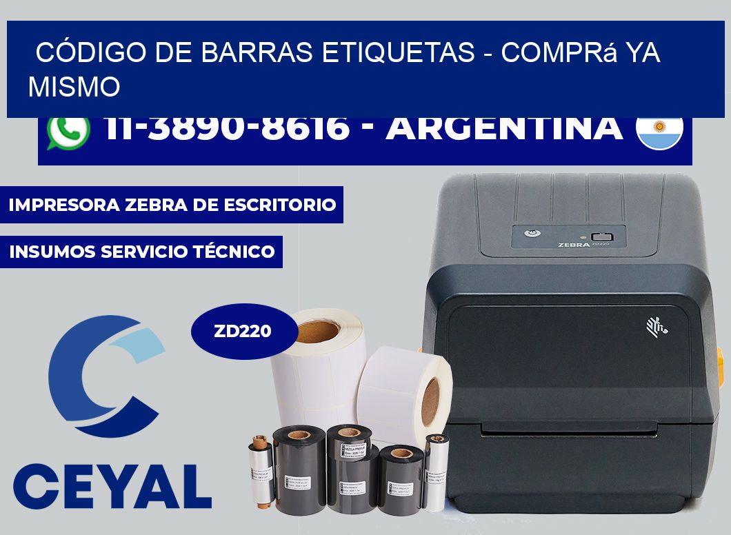 CÓDIGO DE BARRAS ETIQUETAS - Comprá ya mismo