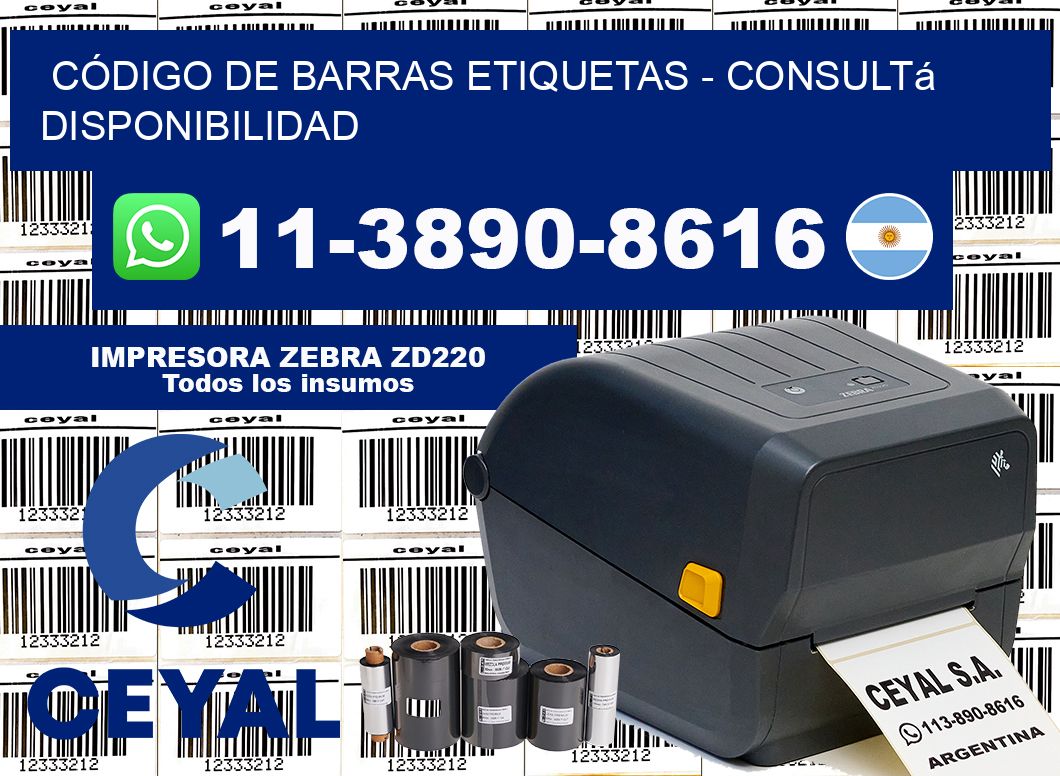 CÓDIGO DE BARRAS ETIQUETAS - Consultá disponibilidad
