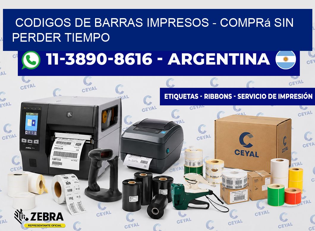 CODIGOS DE BARRAS IMPRESOS - Comprá sin perder tiempo