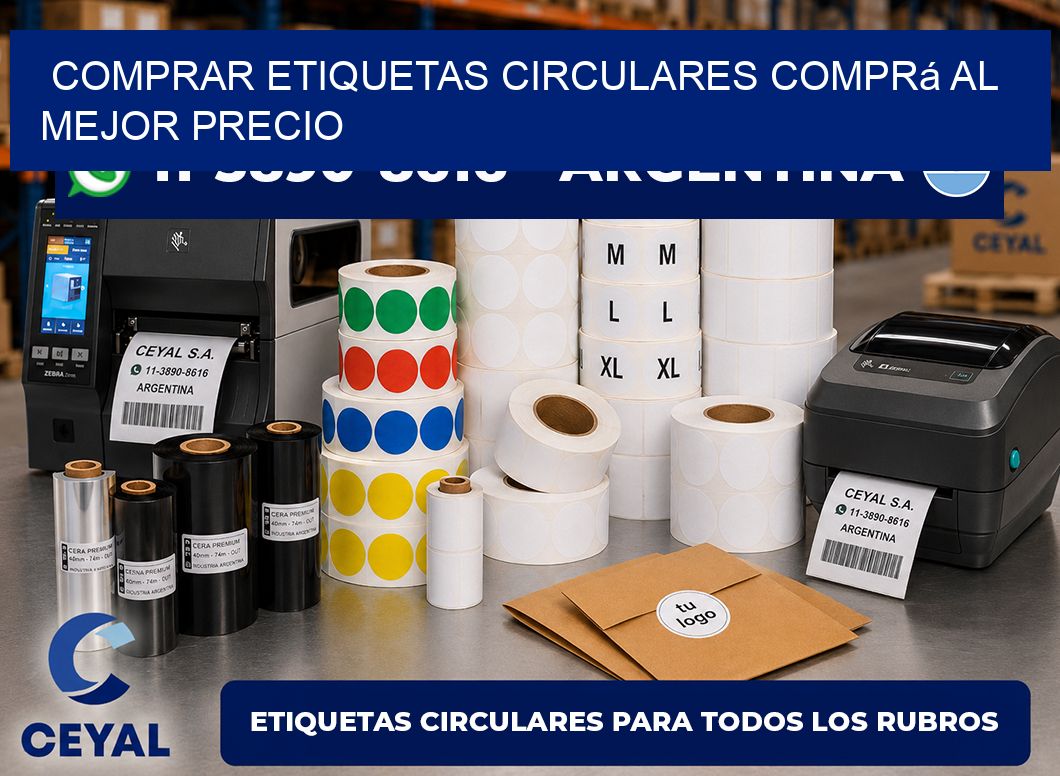 COMPRAR ETIQUETAS CIRCULARES Comprá al mejor precio
