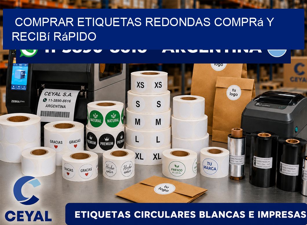 COMPRAR ETIQUETAS REDONDAS Comprá y recibí rápido