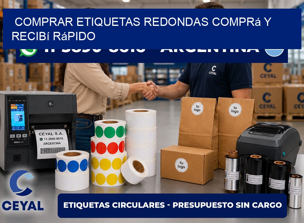 COMPRAR ETIQUETAS REDONDAS Comprá y recibí rápido