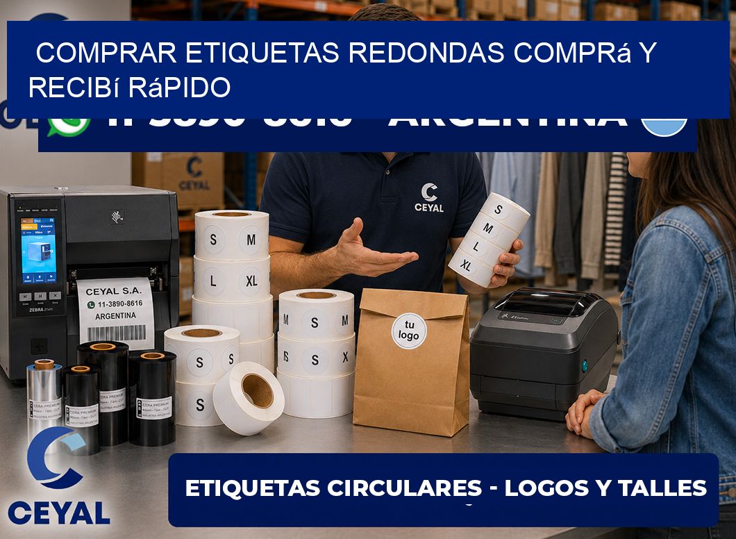 COMPRAR ETIQUETAS REDONDAS Comprá y recibí rápido
