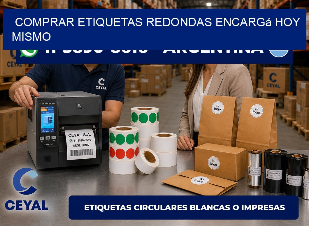 COMPRAR ETIQUETAS REDONDAS Encargá hoy mismo