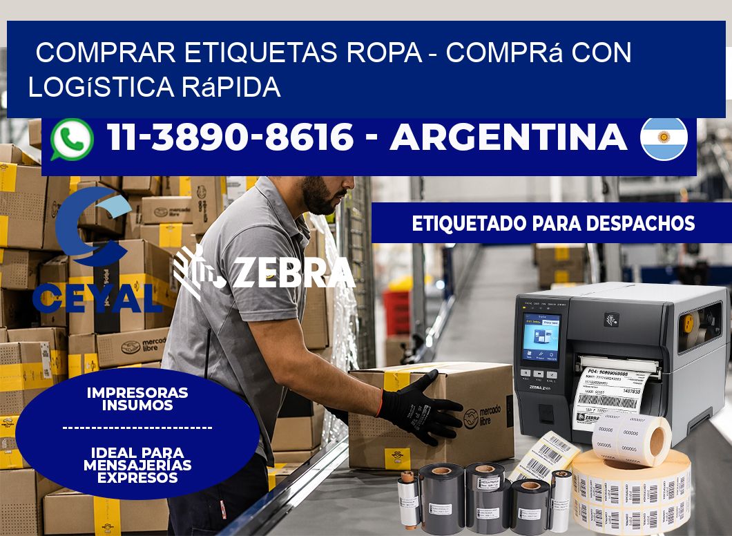 COMPRAR ETIQUETAS ROPA - Comprá con logística rápida