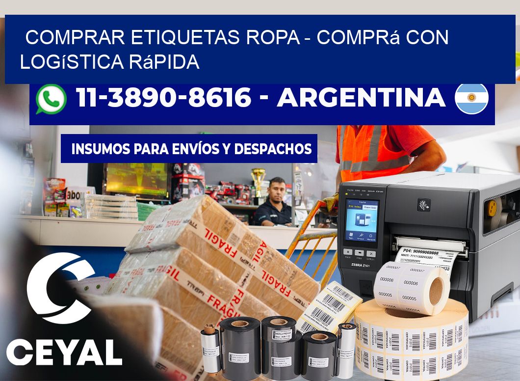 COMPRAR ETIQUETAS ROPA - Comprá con logística rápida