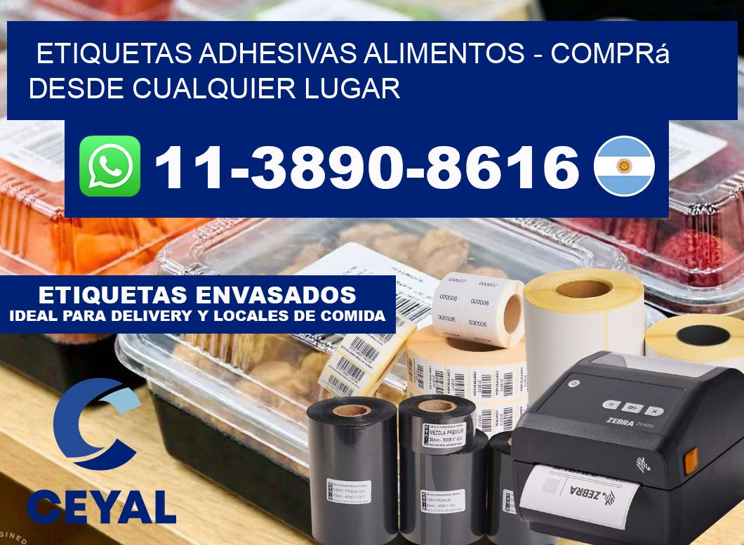ETIQUETAS ADHESIVAS ALIMENTOS - Comprá desde cualquier lugar