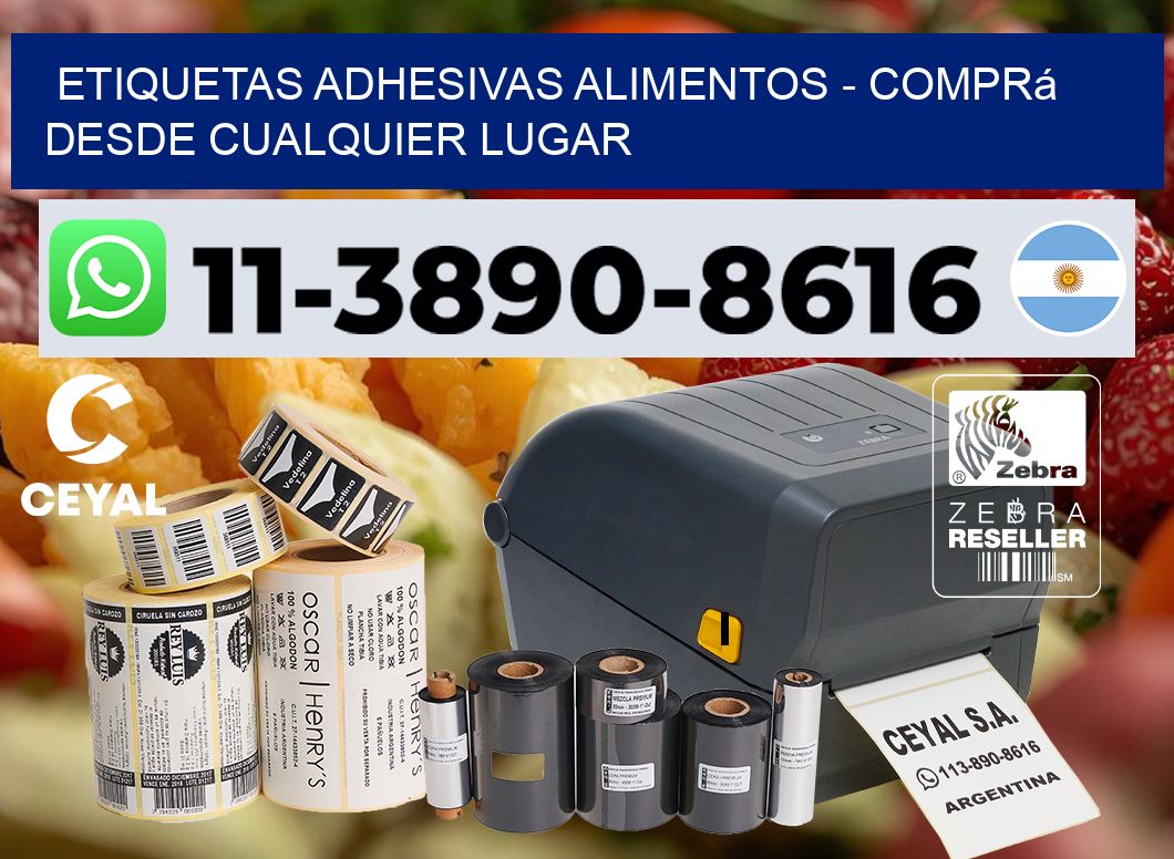 ETIQUETAS ADHESIVAS ALIMENTOS - Comprá desde cualquier lugar