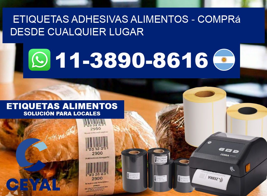 ETIQUETAS ADHESIVAS ALIMENTOS - Comprá desde cualquier lugar