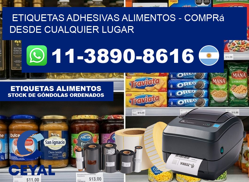 ETIQUETAS ADHESIVAS ALIMENTOS – Comprá desde cualquier lugar