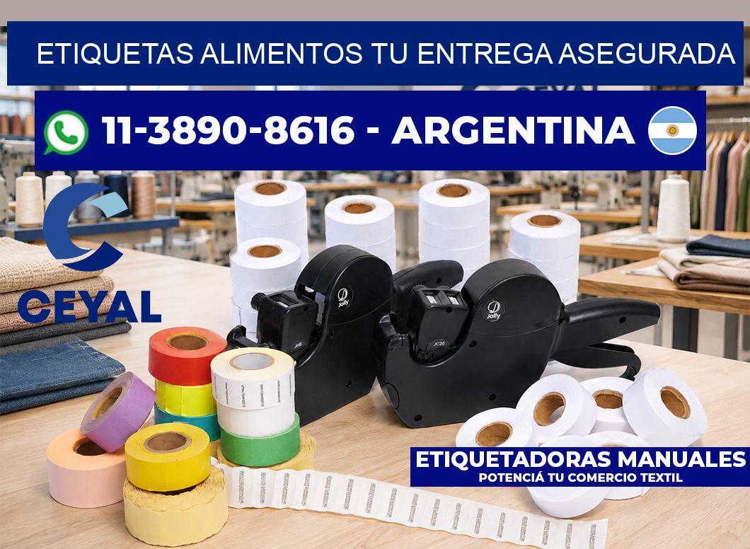 ETIQUETAS ALIMENTOS Tu entrega asegurada