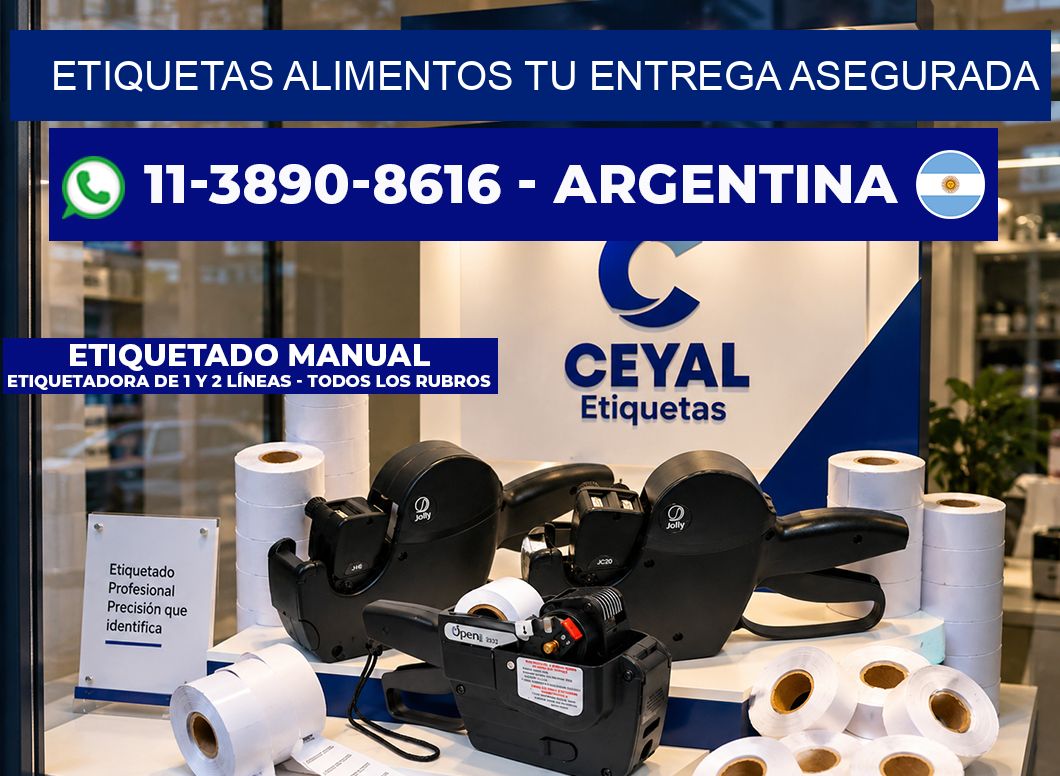 ETIQUETAS ALIMENTOS Tu entrega asegurada