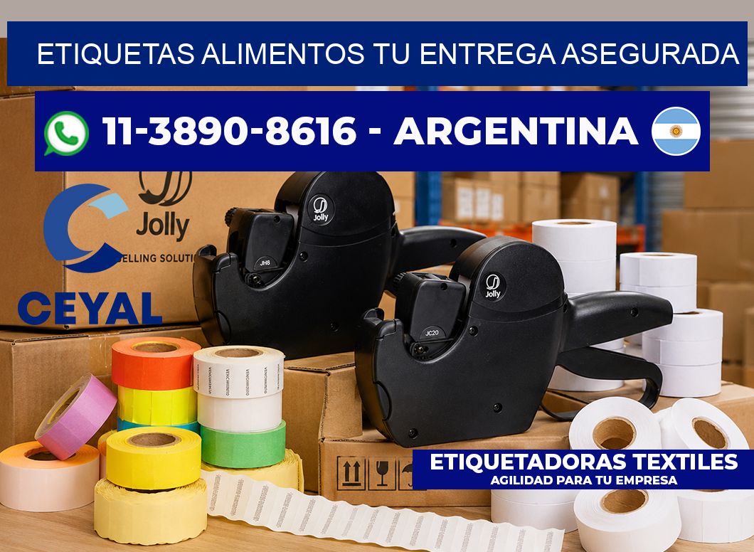 ETIQUETAS ALIMENTOS Tu entrega asegurada